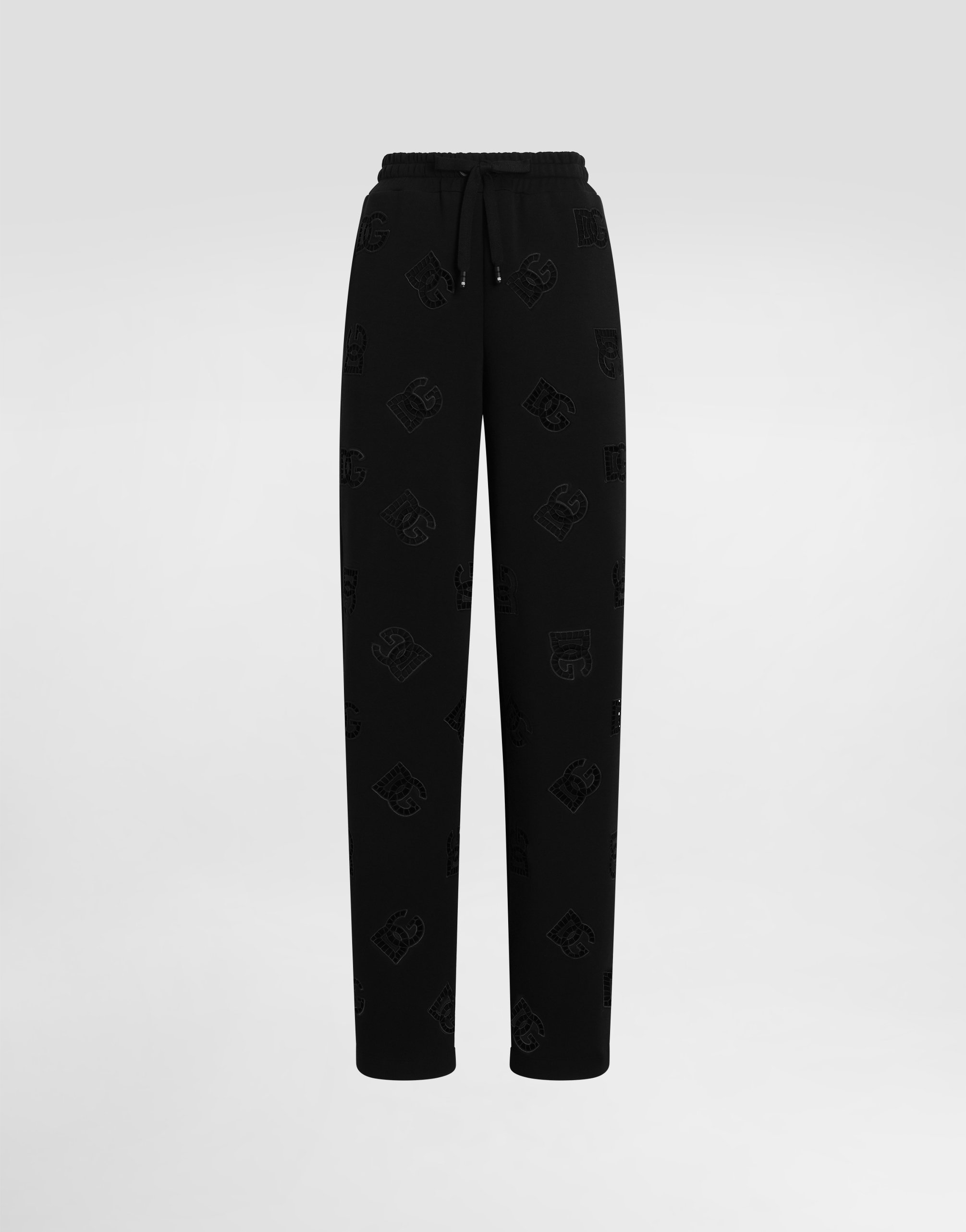 

Джоггеры из джерси с вырезом и логотипом dg Dolce & Gabbana, черный