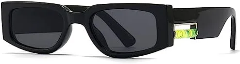 

Маленькие солнцезащитные очки для женщин, винтажные солнцезащитные очки для мужчин, очки с защитой от УФ-излучения UV400, черные и серые оттенки MTZJH, Black Black