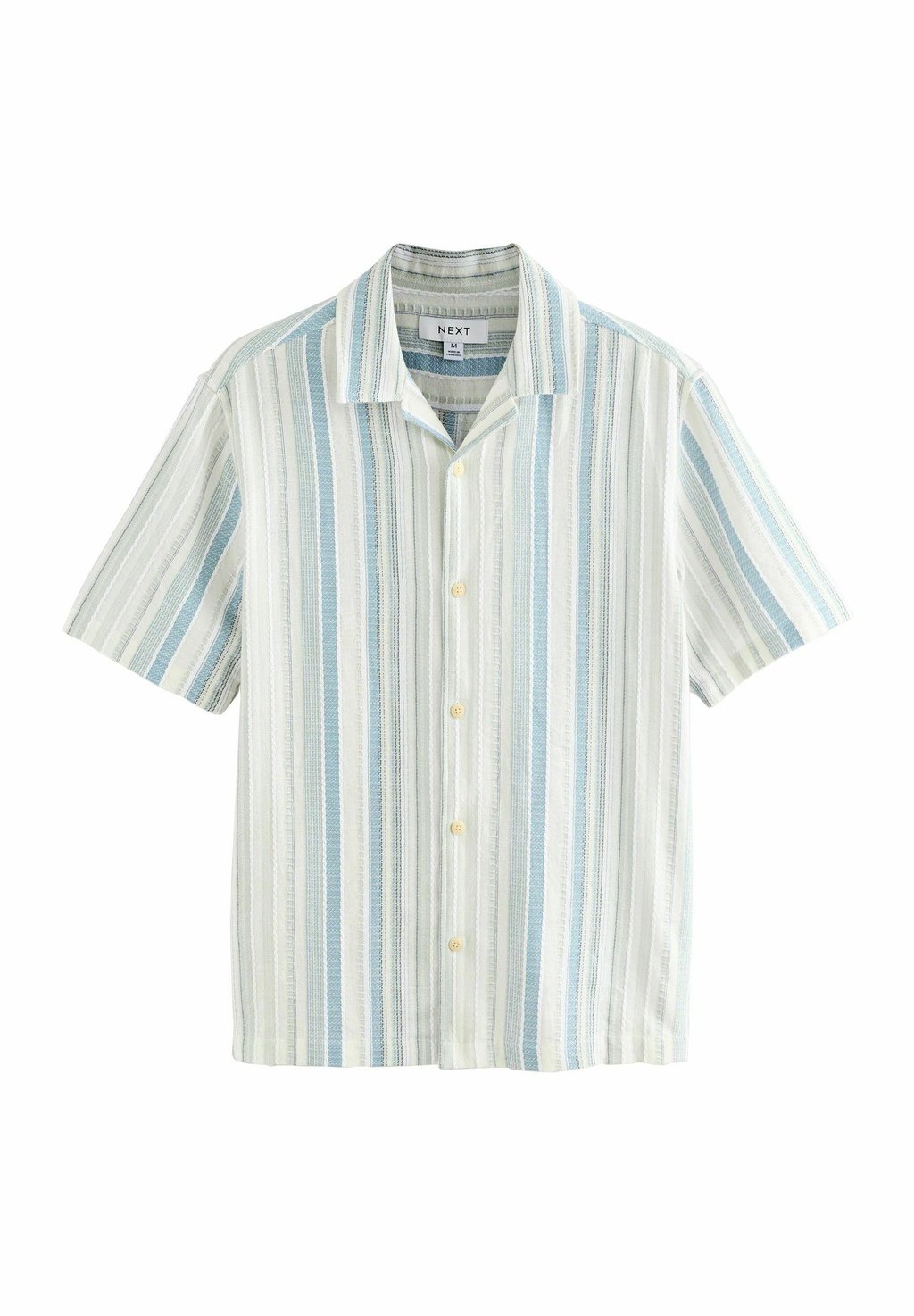 

Рубашка REGULAR FIT - TEXTURED STRIPE SHORT SLEEVE Next, синий