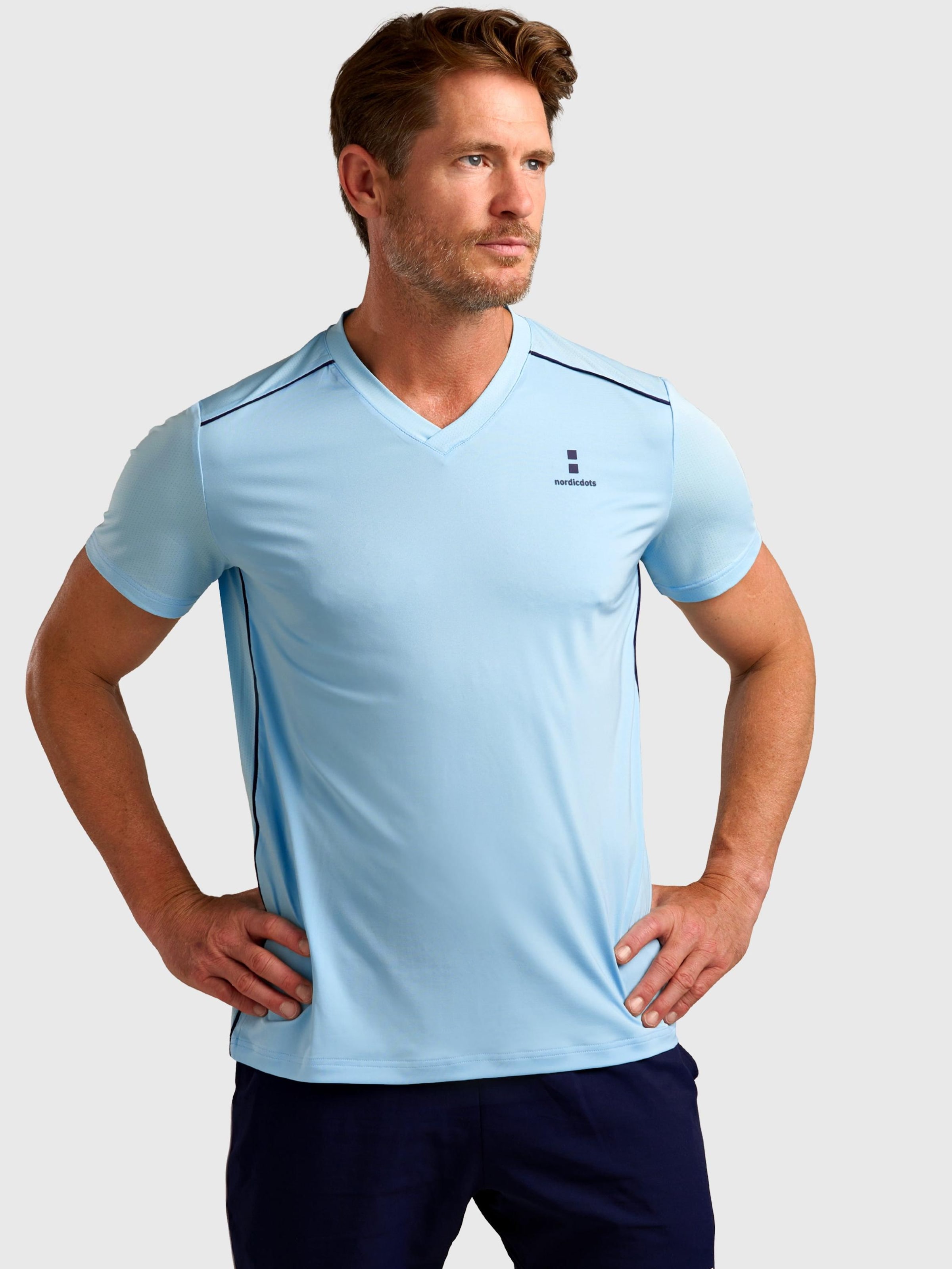 

Nordicdots Футболка Performance V-Tee в светло-голубом цвете