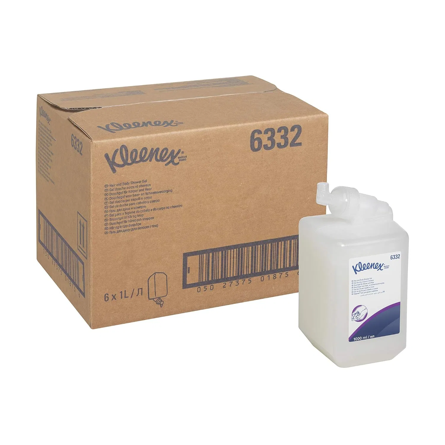 Шампунь для волос и тела Kleenex (белый), 6 картриджей по 1 литру Kleenex, White