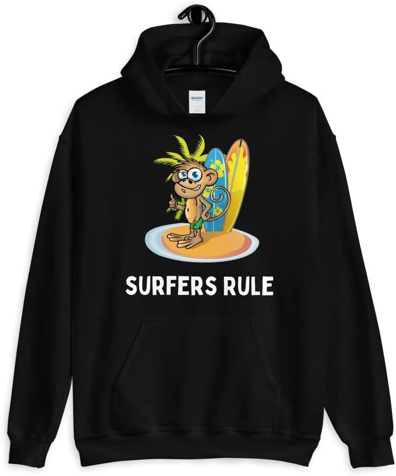 Generic Толстовка Surfers Rule Surf Monkey для серфинга на пляже