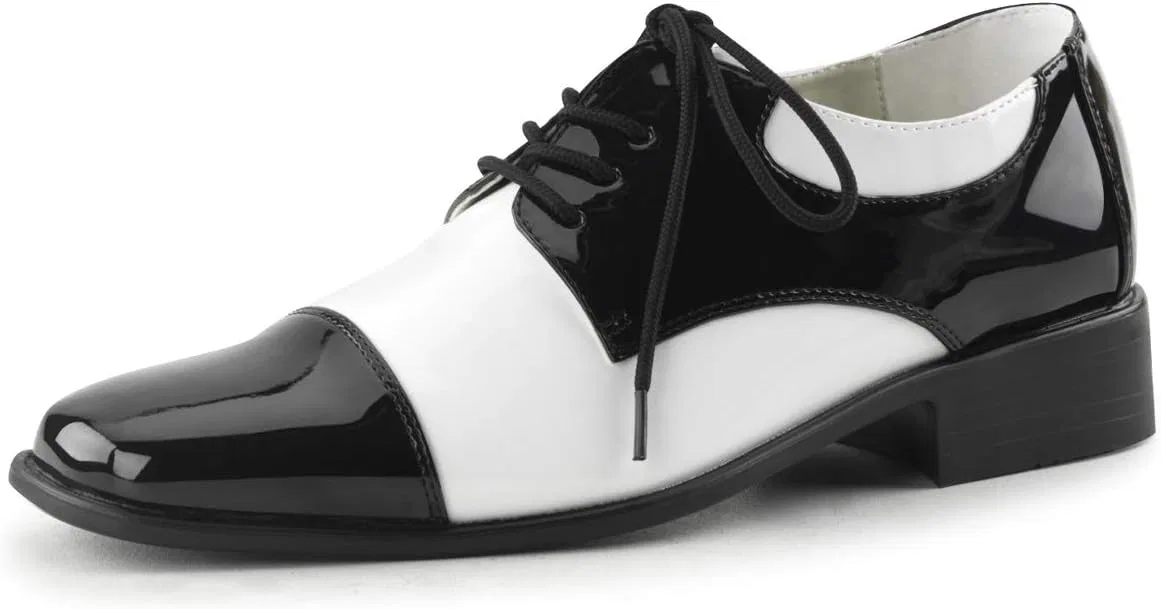 Мужские лакированные туфли Funtasma, Disco-18 Higher Heels, Black And White