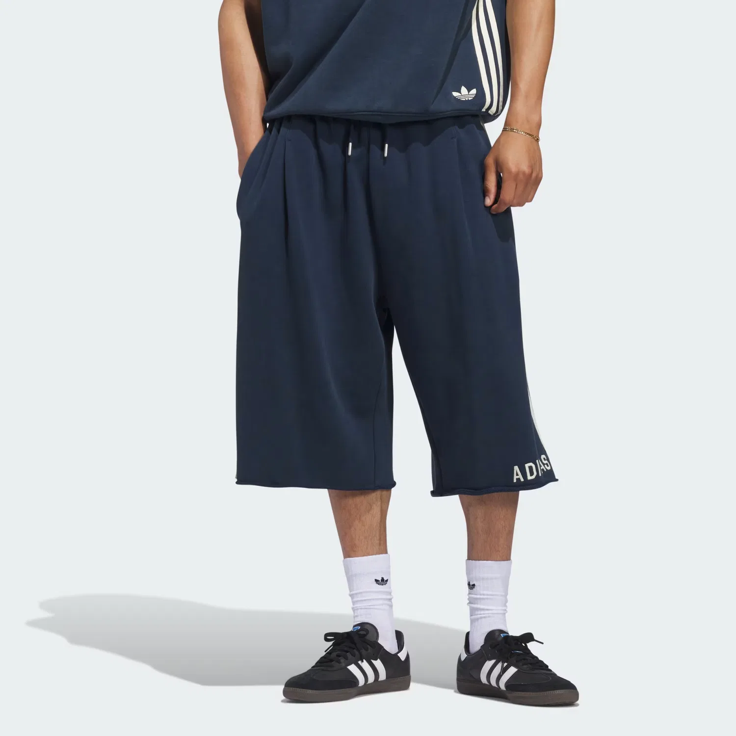 Мужские шорты свободного кроя Originals Graphic Sweatshort Adidas Originals, темно-синий