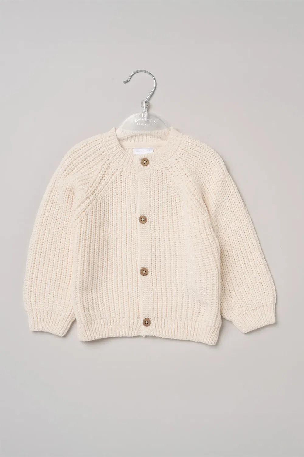 Детский вязаный кардиган Born in 2026 Rock A Bye Baby, Cream