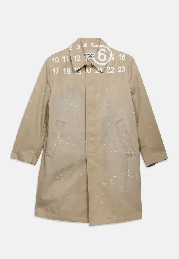 Пальто с принтом Trenchcoat Mm6 Maison Margiela, Dusty Taupe, серый — фото 3