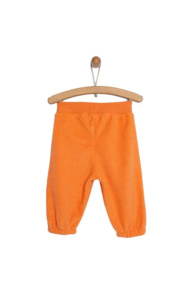 Детские брюки для мальчиков из флиса с ребристыми манжетами Ebebek Hello Baby, Orange — фото 2