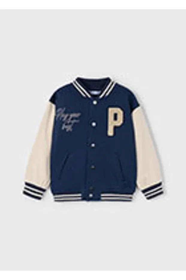 Детская куртка для мальчиков с воротником-стойкой Mayoral, Navy Blue — фото 3