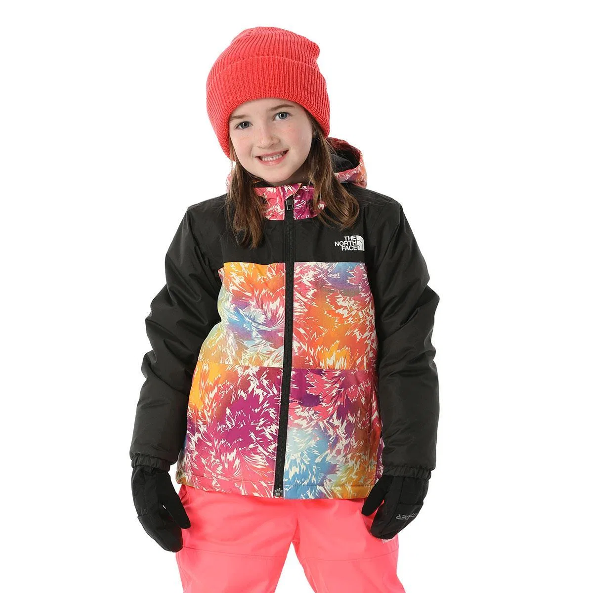 Утепленная куртка свободного кроя Freedom Insulated The North Face, Radiant Poppy Blowing Wind Print