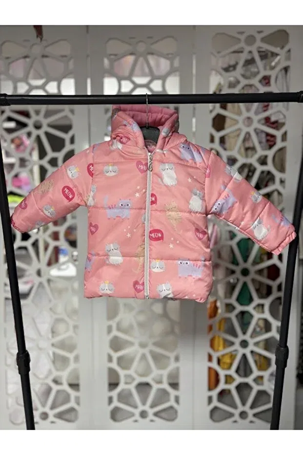 Детское зимнее пальто для девочек с капюшоном Stilera, Pink — фото 2