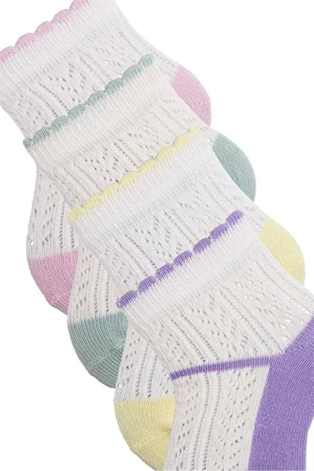 Детские носки для девочек с принтом Shoe Patterned Mesh Bross, Asorti — фото 2