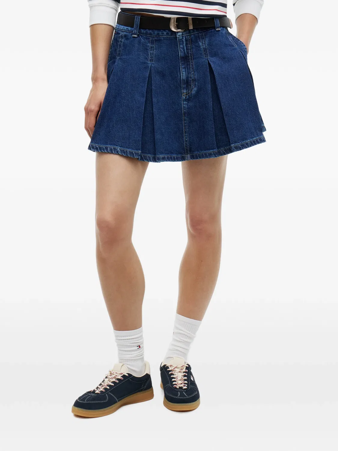 Плиссированная мини-юбка Tommy Hilfiger, синий — фото 3