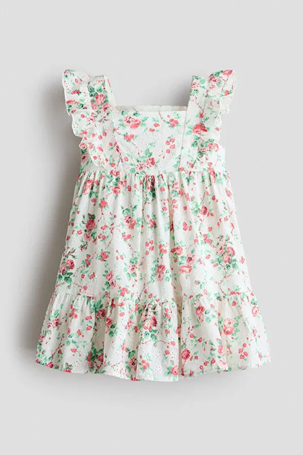 Детское платье для девочек с принтом H&M, White Floral