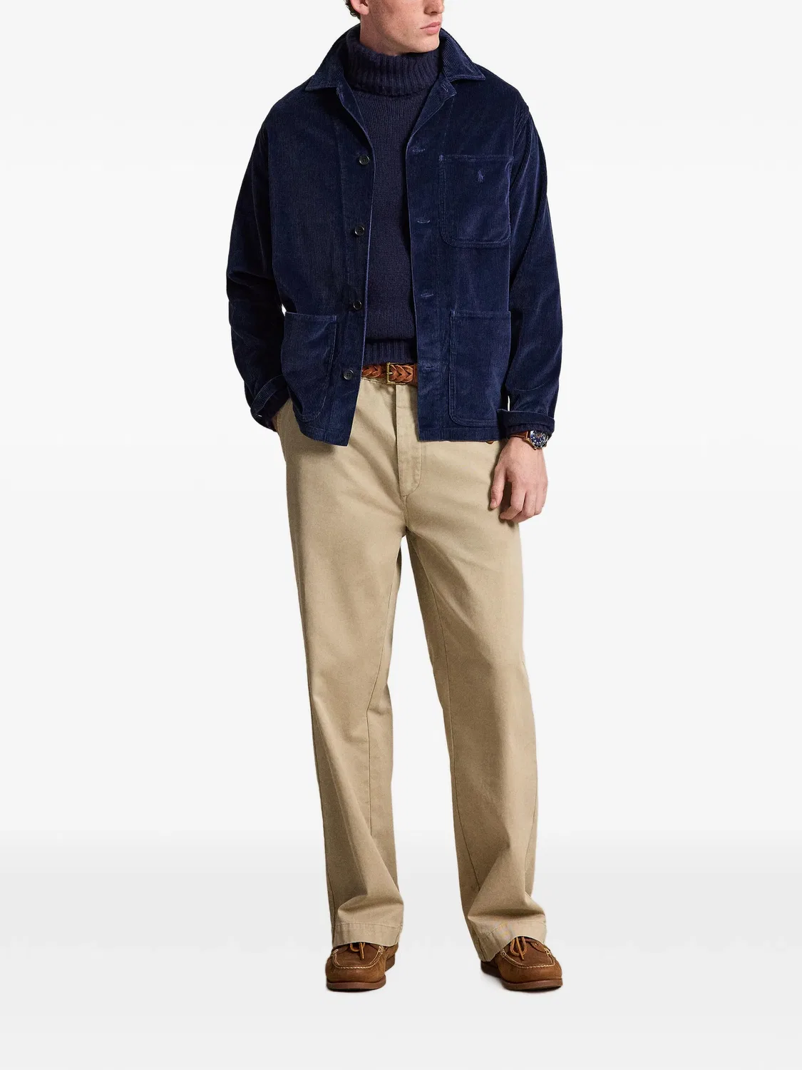 Куртка-рубашка из вельвета, синяя Polo Ralph Lauren, синий — фото 3