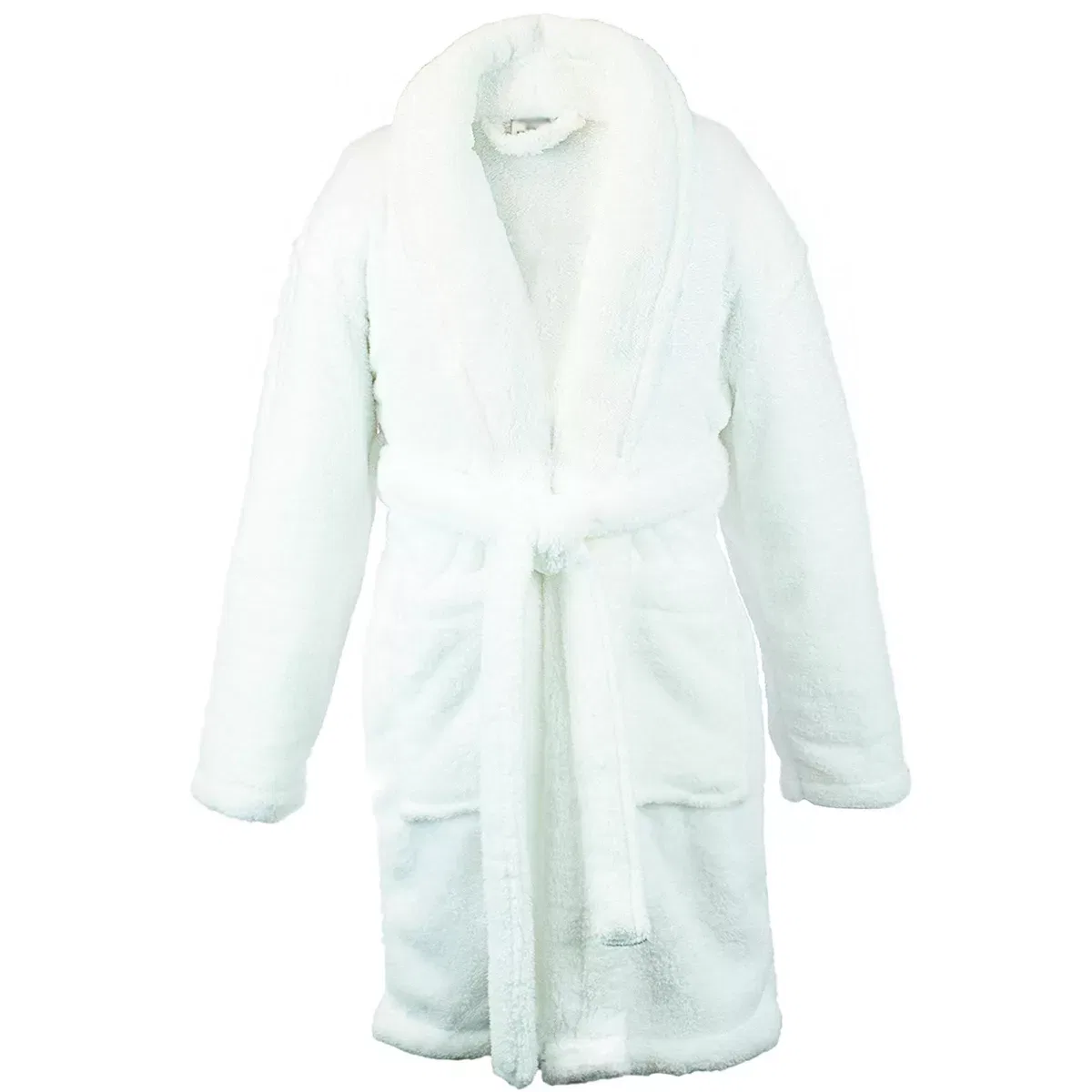 Детский халат из флиса с шальным воротником BC Bare Cotton, White