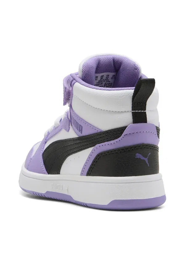 Кроссовки с кожаным верхом Rebound v6 mid ac ps 033 var, Puma, Mottled Purple, фиолетовый — фото 4