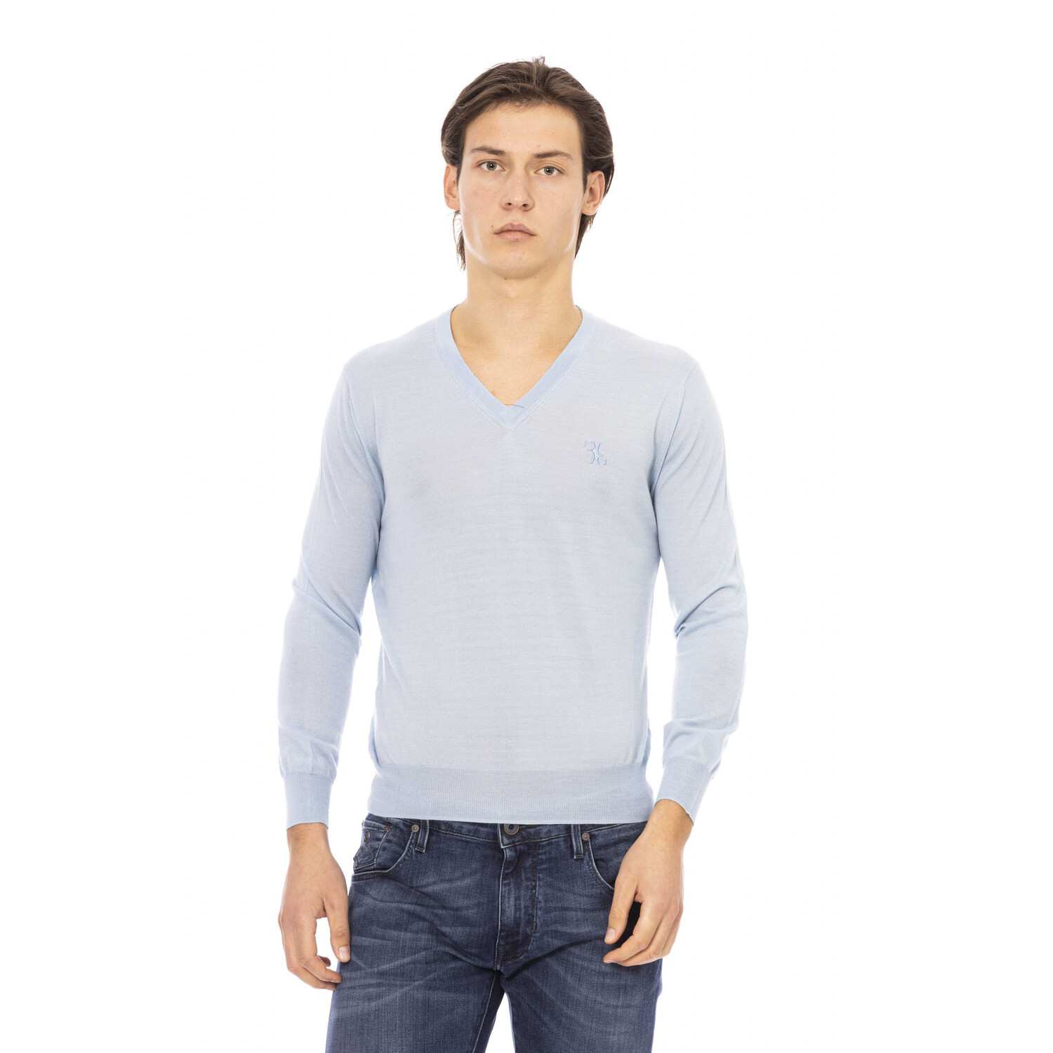 

Свитер Billionaire V Neck, светло-голубой, Синий, Свитер Billionaire V Neck, светло-голубой