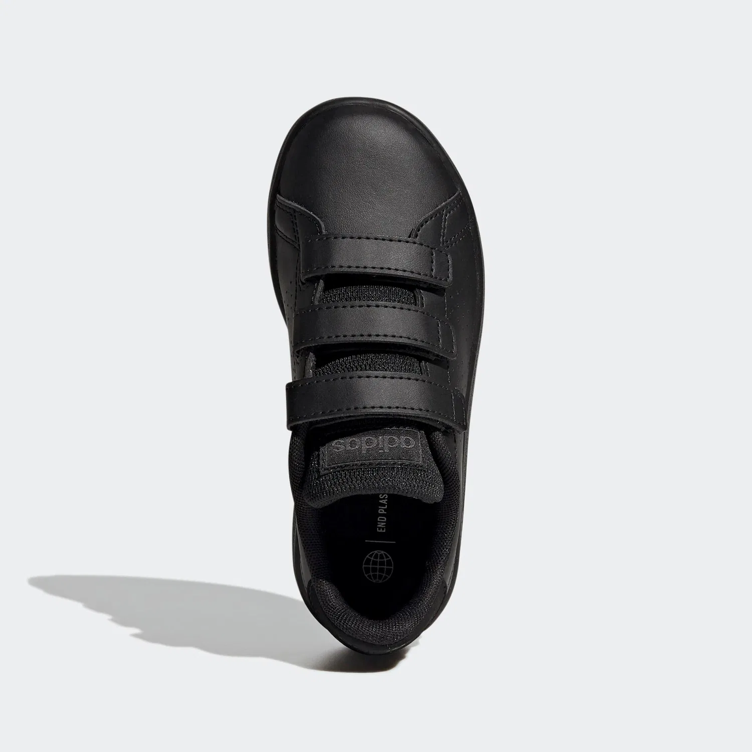 Детские кроссовки с липучкой Advantage Court Lifestyle Hook-and-Loop Adidas, Schwarz Grau — фото 4