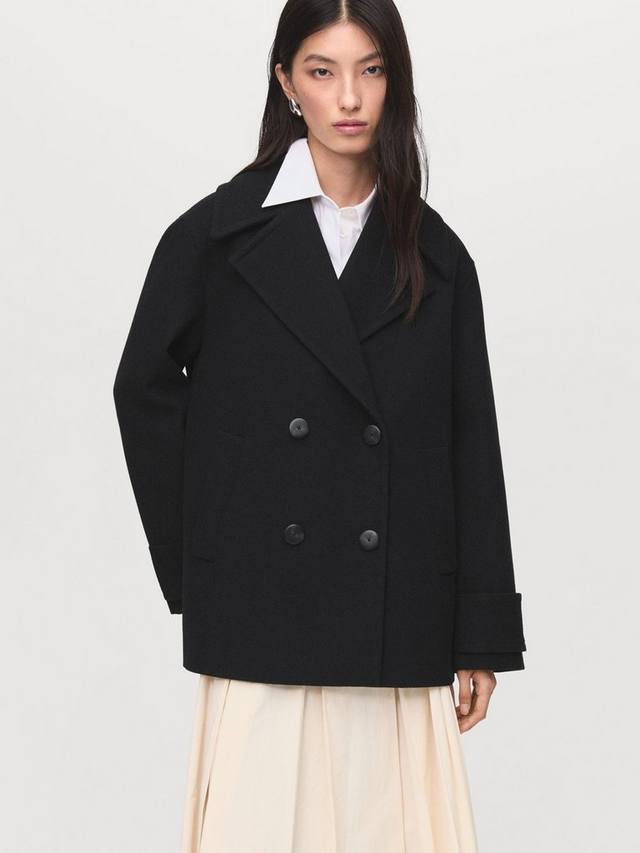 

Пальто pea coat из шерстяной смеси Goya Mango