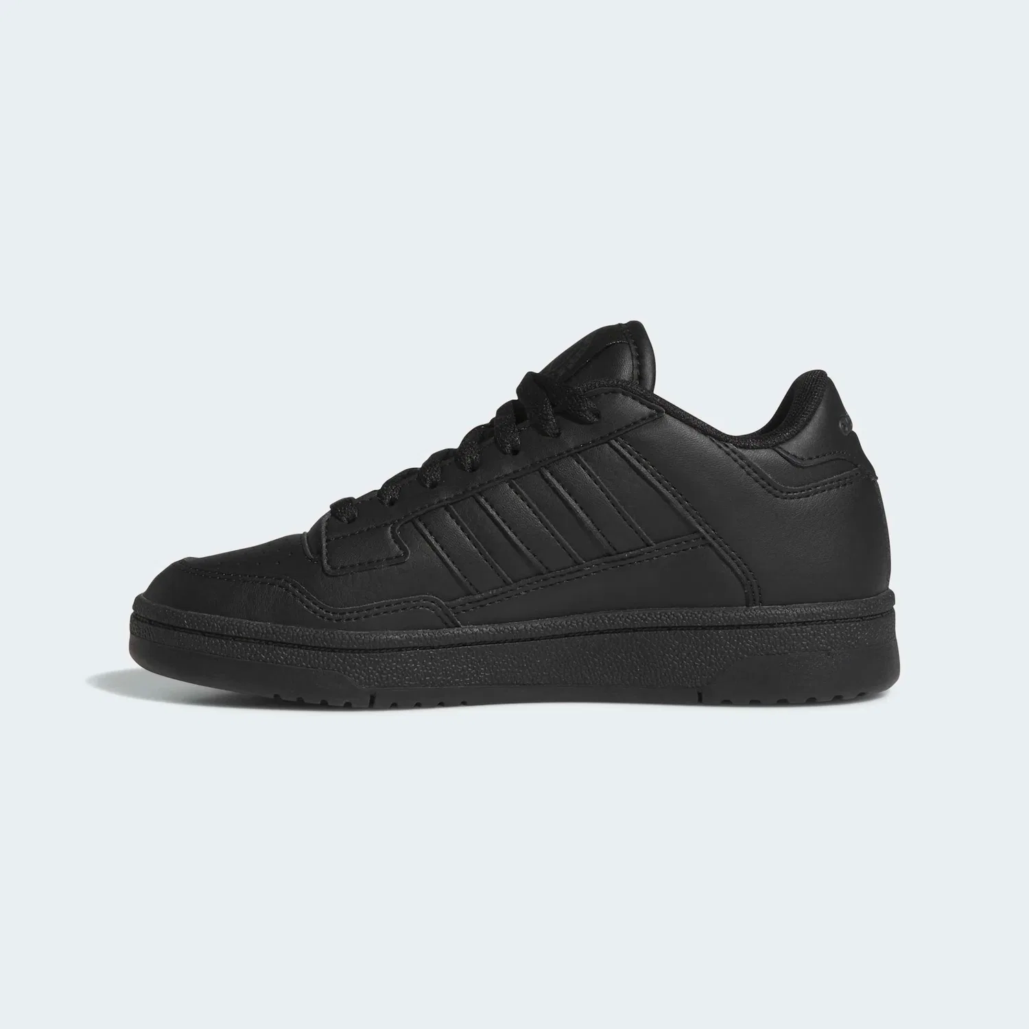 Детские кроссовки с тремя полосками Adidas, Core Black/Core Black/Carbon — фото 3