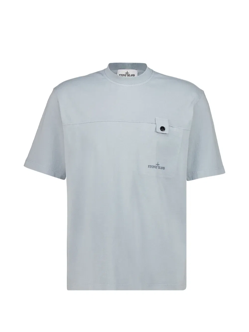 Футболка с логотипом на нагрудном кармане Stone Island, серый