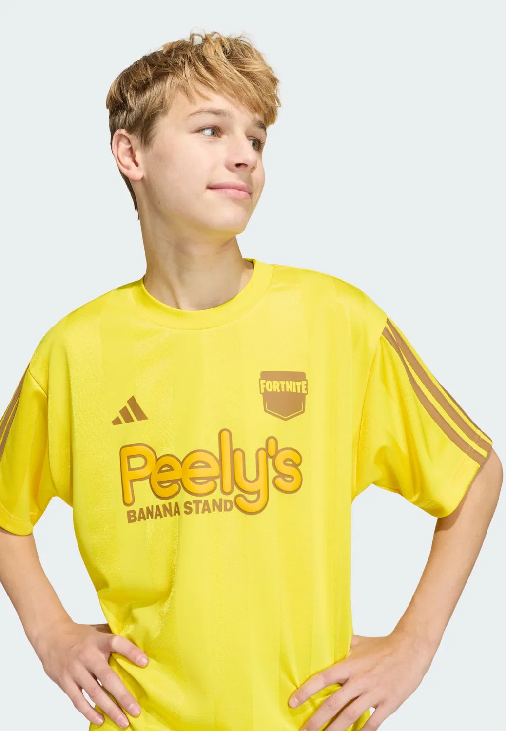 Спортивная футболка Adidas Sportswear Performance Shirt Adidas x Fortnite Peely в желтом и медовом цвете — фото 4