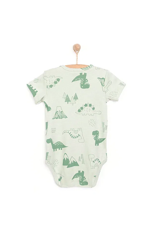 Детское боди для мальчиков с коротким рукавом Hellobaby Ebebek Hello Baby, Green — фото 2