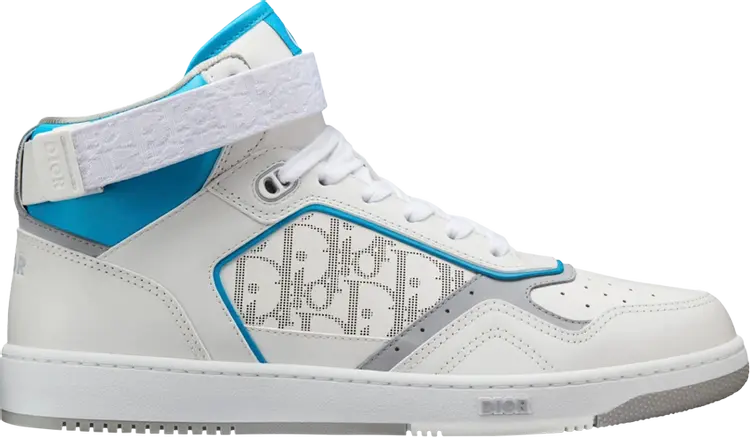 Кроссовки Dior B27 High Dior Oblique - White Light Blue, белый