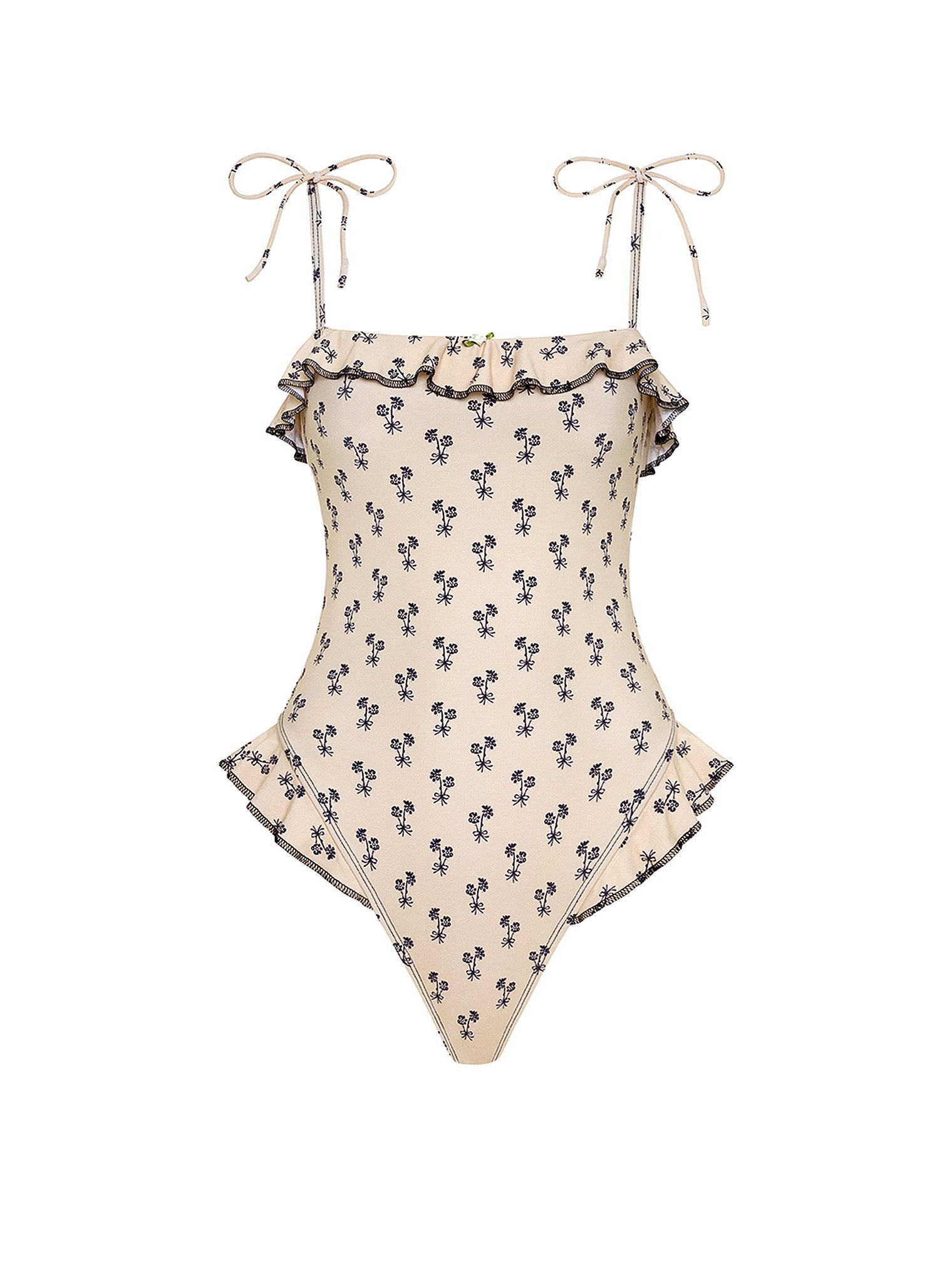 

Купальник Victoria's Secret Montce Jacelyn Ruffle One-Piece, бежевый