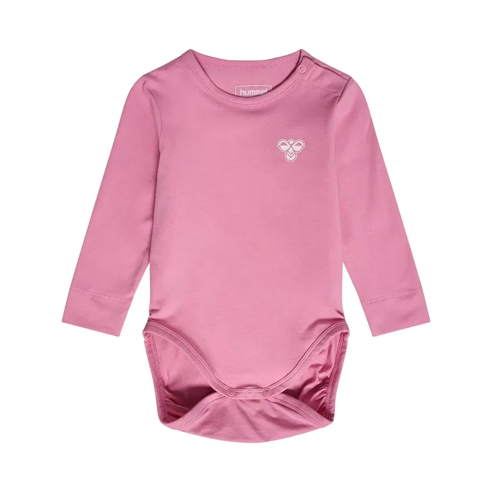 Боди с длинным рукавом Mini Solid Bee Hummel, розовый