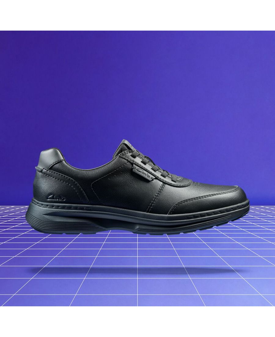 Мужские повседневные кроссовки Craftwell на шнуровке Clarks, Black leather — фото 3