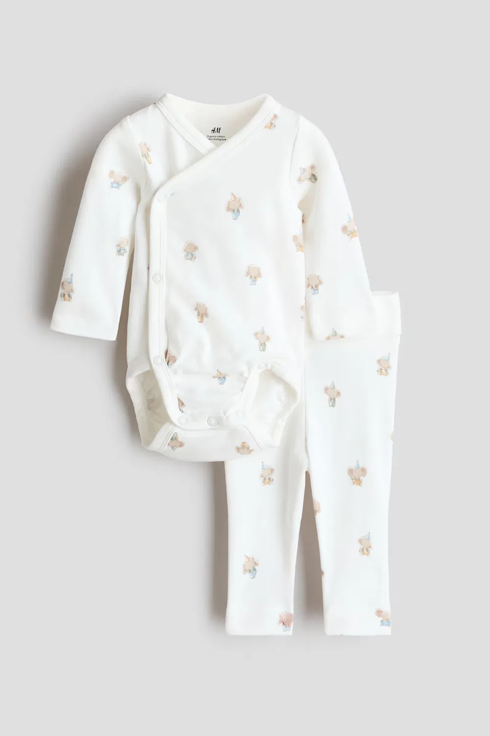 Комплект из двух предметов: боди и леггинсы H&M, Weiß/Elefanten