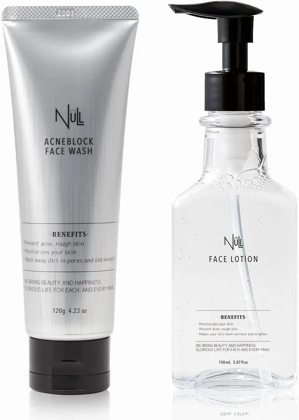 Набор для ухода за кожей лица Null Men's Face Wash + Lotion 120 г + 150 мл Mens Null