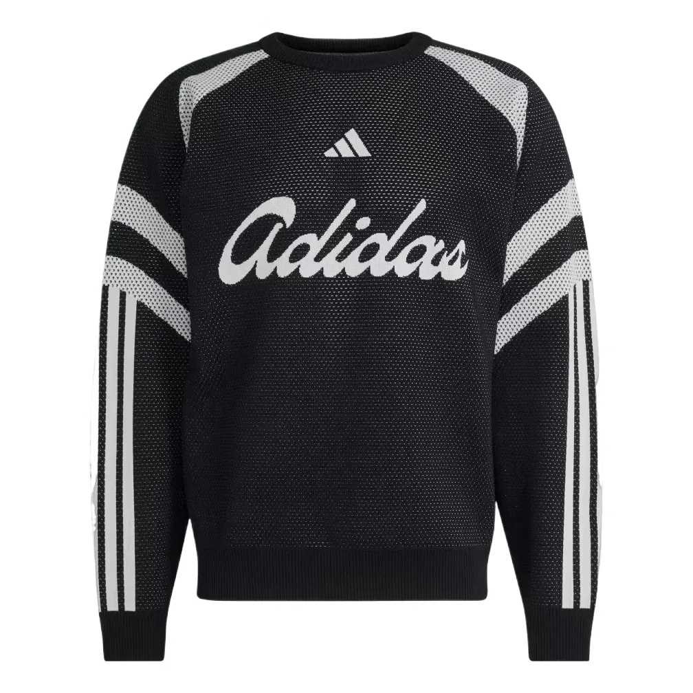 Мужской свитер House Of Tiro Knitted Sweatshirt Asia Sizing 'Black White' adidas, Black/White