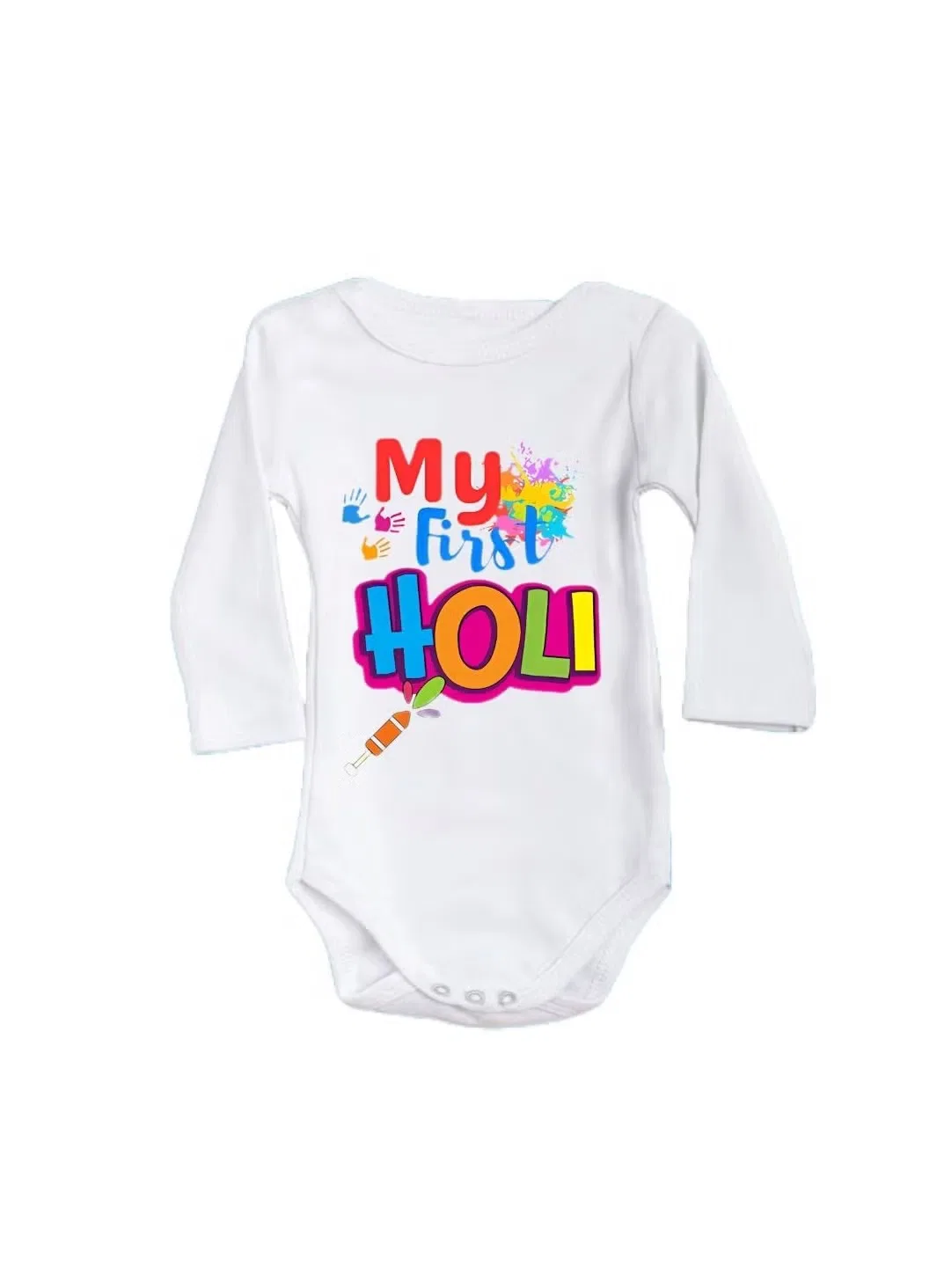 Боди-комбинезон с длинным рукавом для праздника Holi Printshop4Me, разноцветный