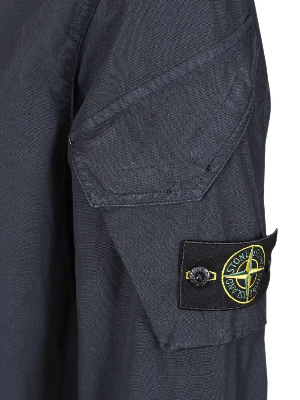 Рубашка на молнии с логотипом-нашивкой Stone Island, синий — фото 3