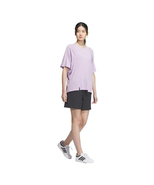 Женская футболка свободного кроя Lux Flo Adidas, Лилак — фото 4