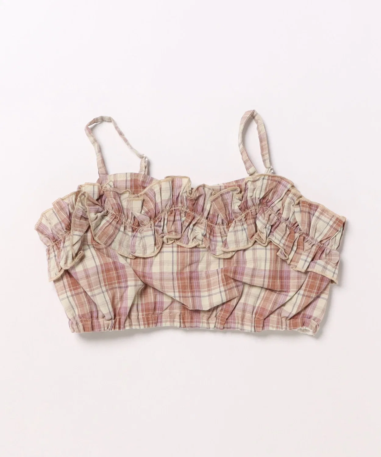 Детская туника с воланами Check Frill Ocean&Ground, Beige
