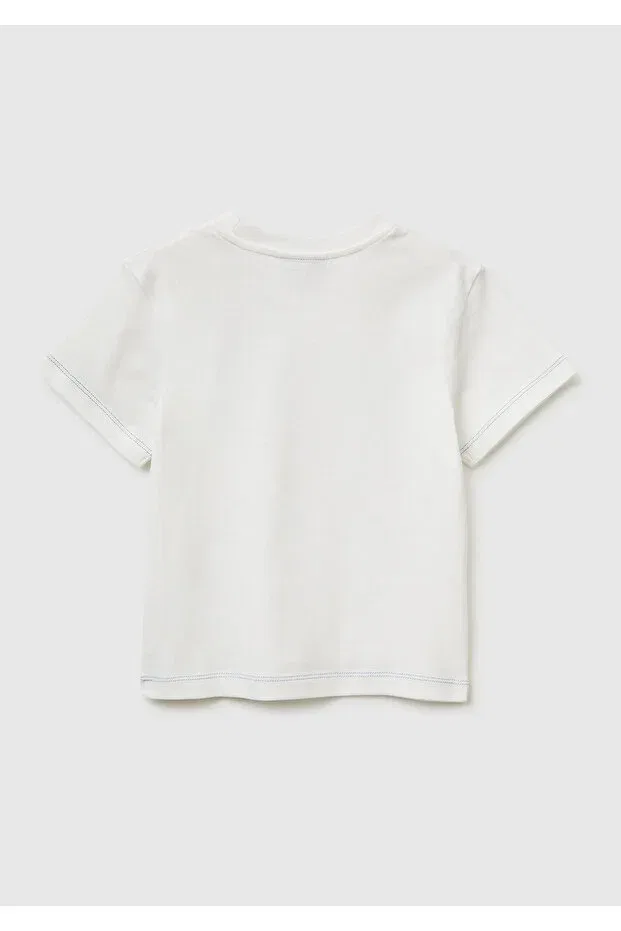 Детская футболка с принтом для мальчиков United Colors Of Benetton, White — фото 2