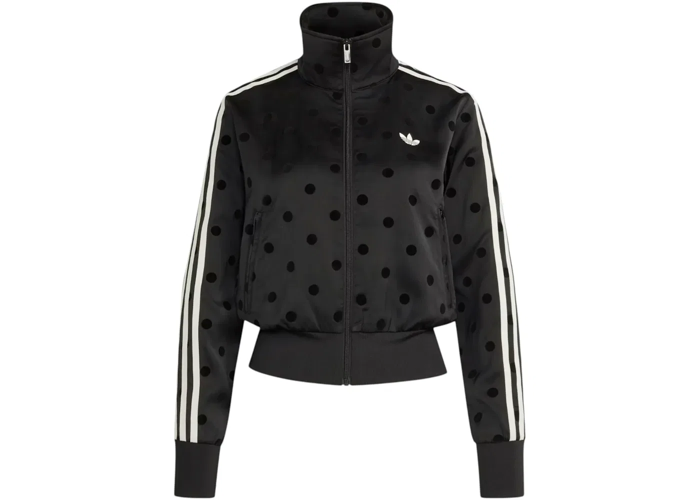 Женская куртка из сатина с принтом в горошек Adidas Jacket, Black