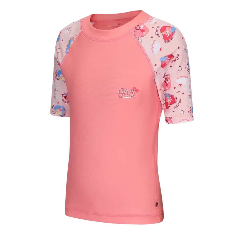 Детский комплект для плавания с принтом 2 предмета Litchi Pink/Light Pink DECATHLON, Litchi Pink/Light Pink — фото 4