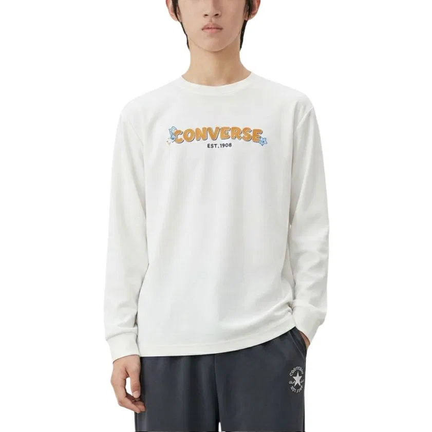 Детская футболка Converse с круглым вырезом, Classical Style White