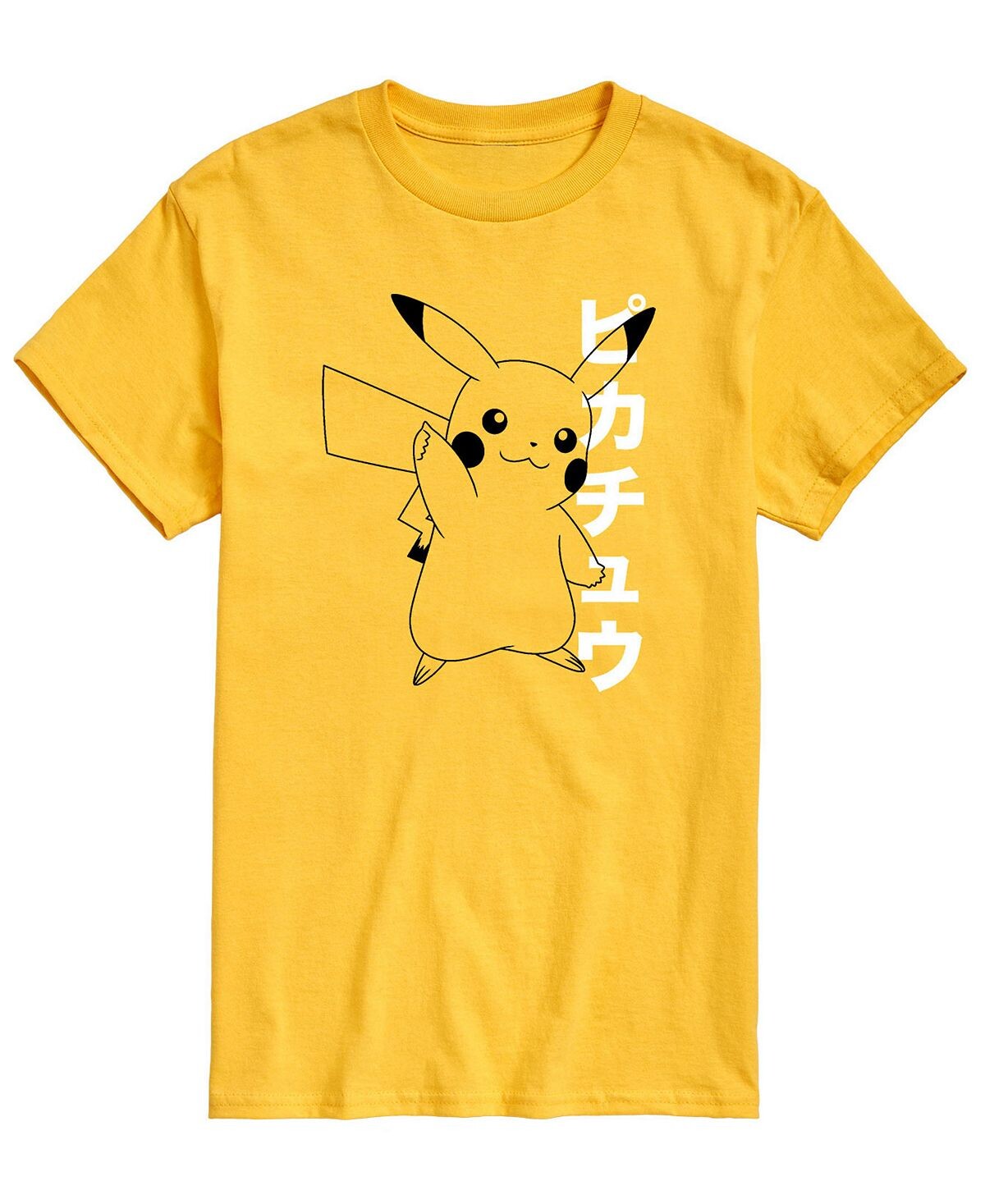 

Мужская футболка с рисунком pokemon pika kanji AIRWAVES, Желтый, Мужская футболка с рисунком pokemon pika kanji AIRWAVES