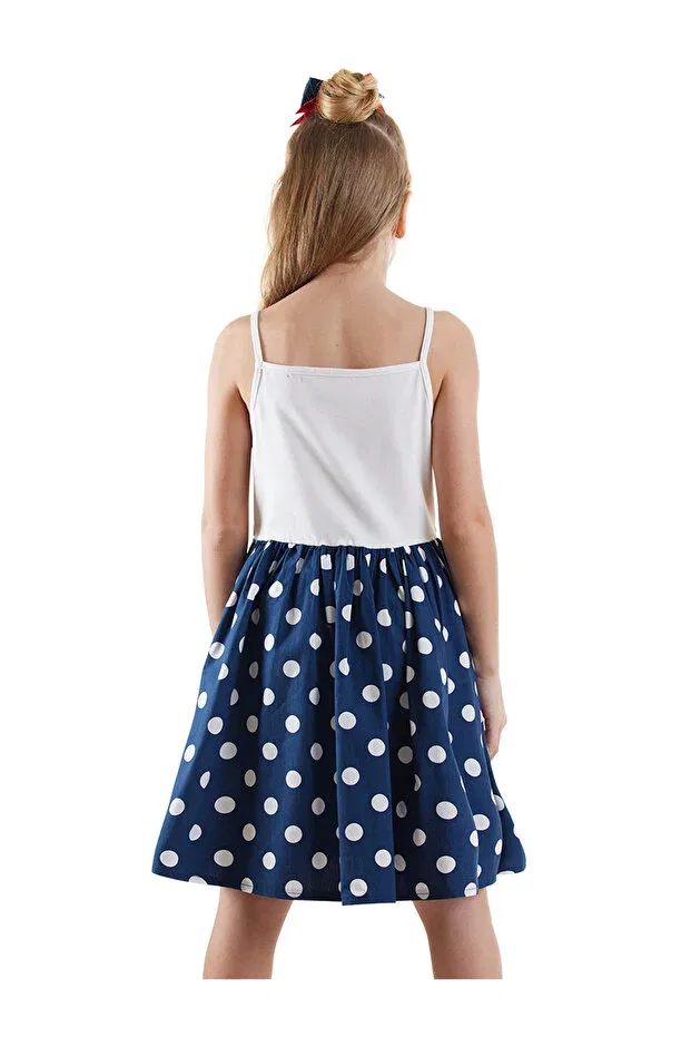 Детское платье для девочек с принтом в горошек Lily girl's polka dot Denokids, White — фото 3