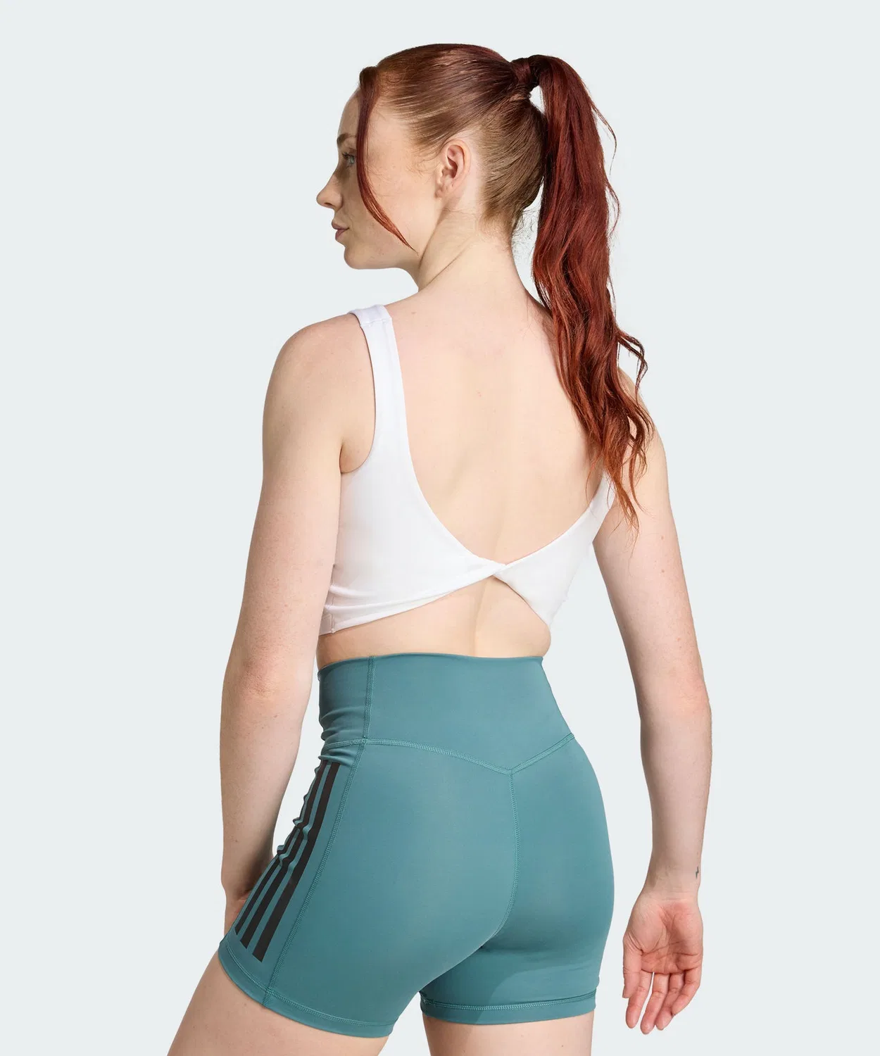 Женский топ-бра без рукавов Climacool Light Support Tank Adidas, White — фото 2