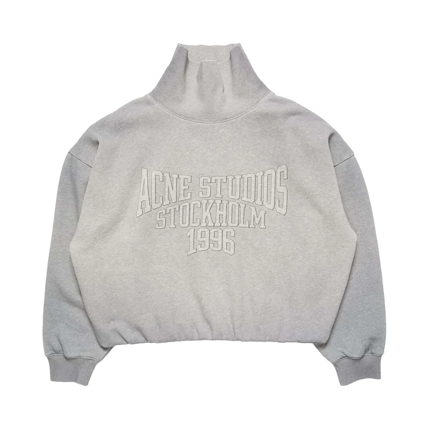 Флисовая толстовка Acne Studios с логотипом, серый