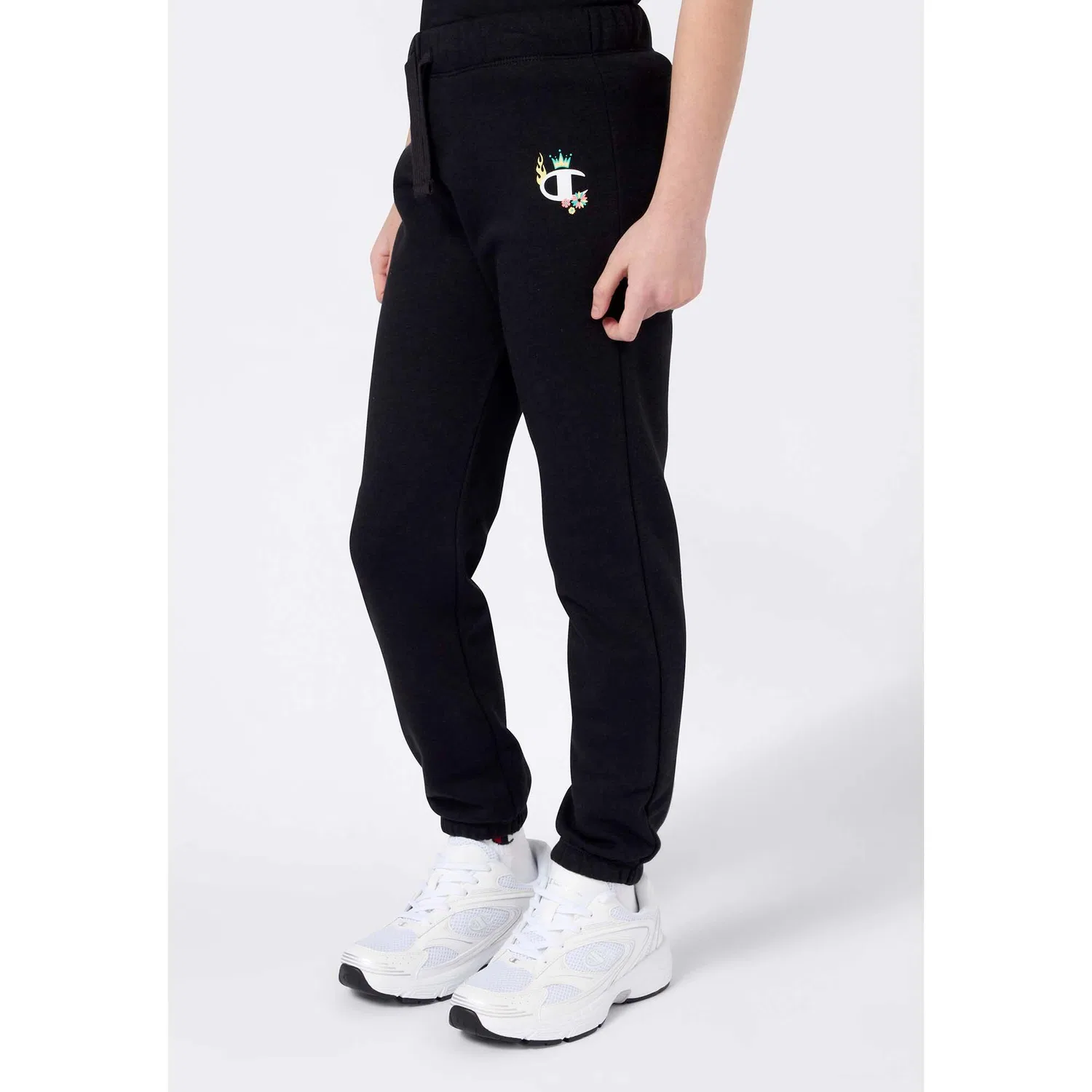 Детские спортивные штаны с эластичными манжетами Elastic Cuff Pants Champion, Schwarz — фото 2