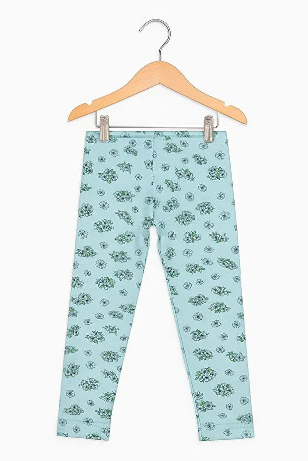 Детские леггинсы для девочек с принтом 2-шт Incili, Pink - Mint Green — фото 2