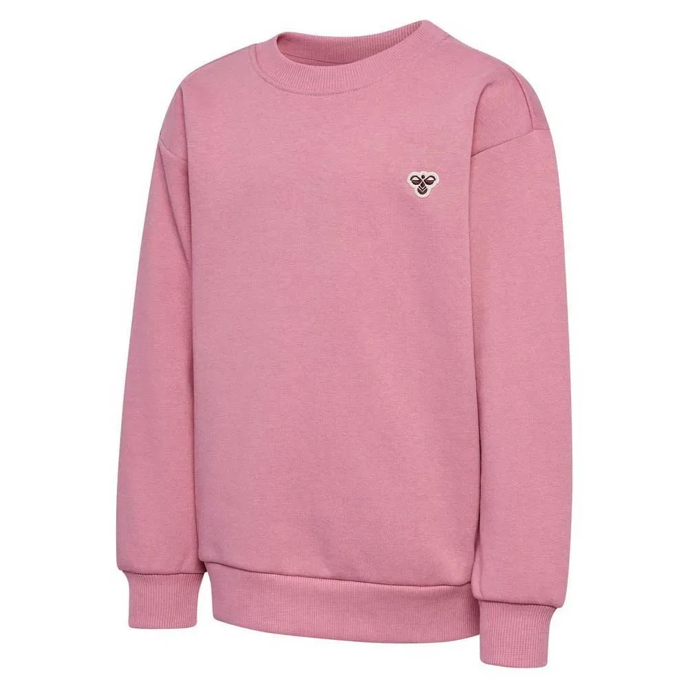 Детский свитшот свободного кроя с принтом Loose Bee Hummel, Pink — фото 3
