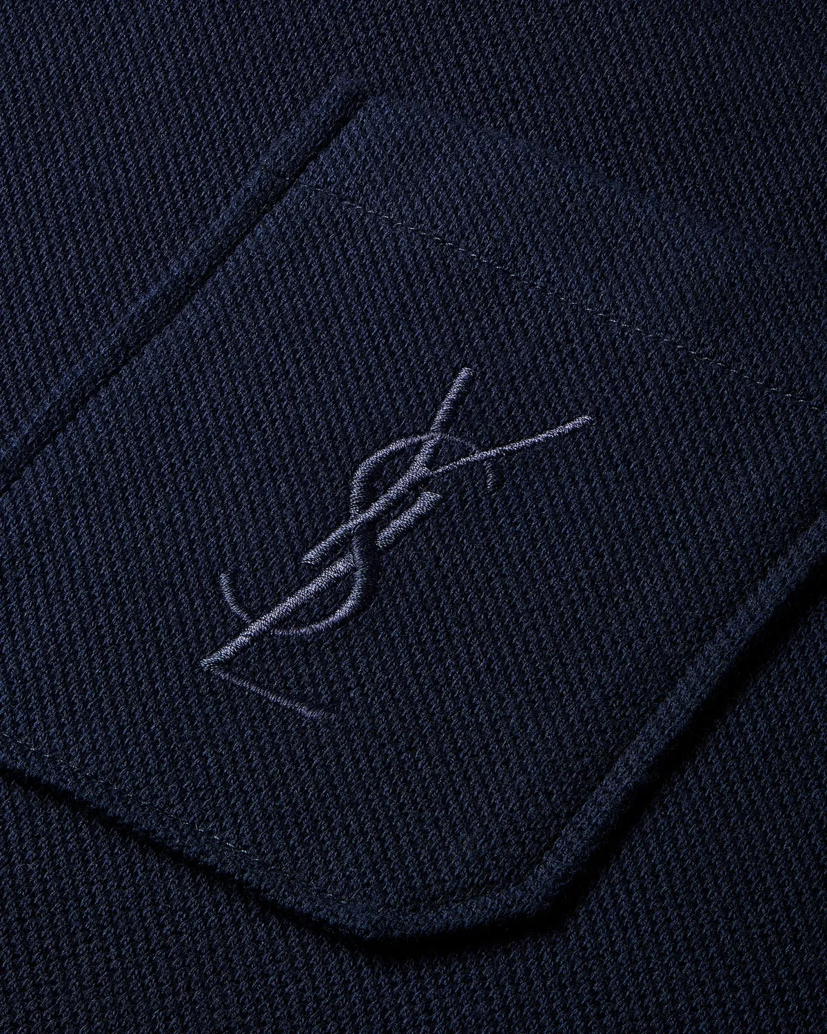 SAINT LAURENT Поло CASSANDRE из хлопкового пике — фото 3